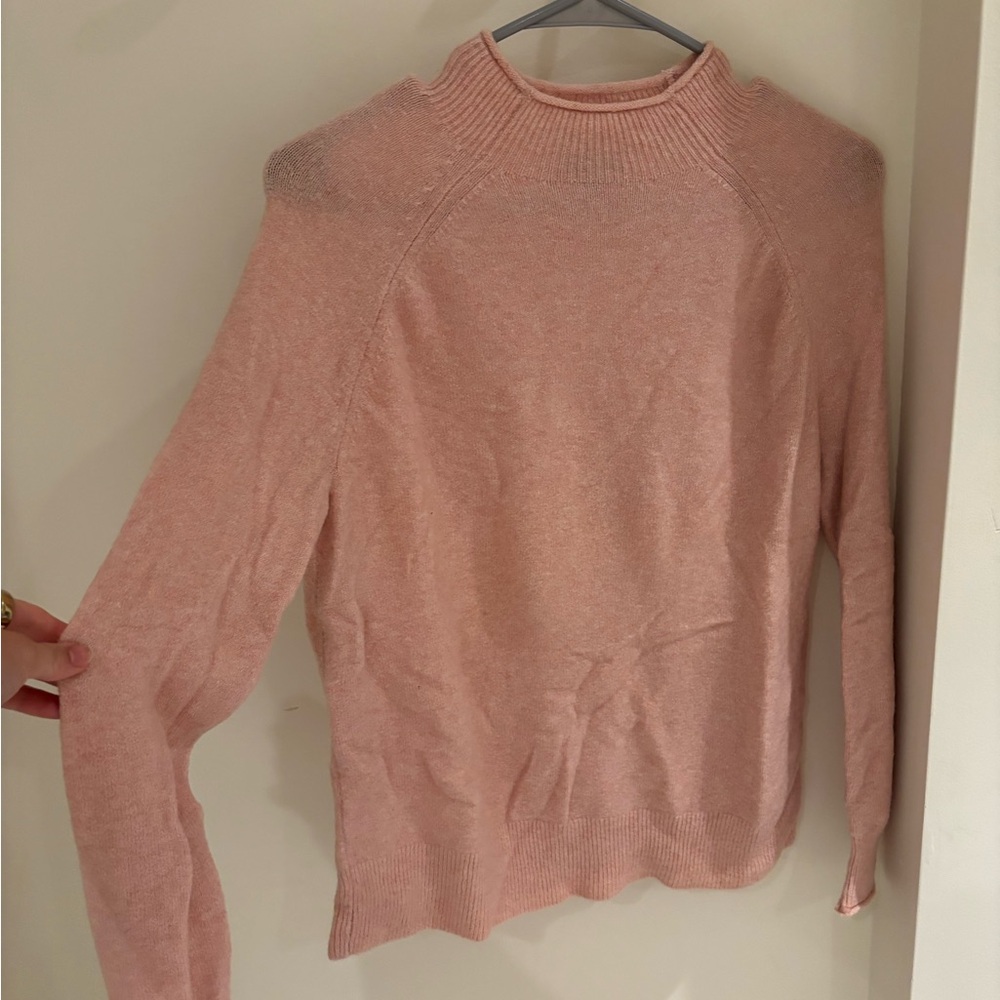 J. Crew Soft Pink Turtleneck Sweater